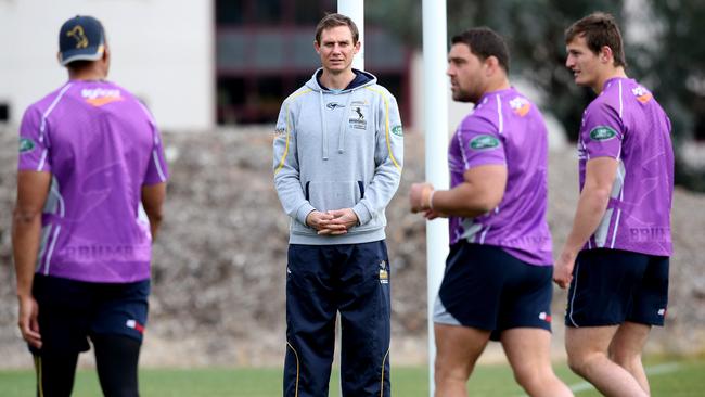 Brumbies coach Stephen Larkham at Brumbies Headquarters in Canberra.