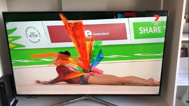 Commonwealth Games gymnast's rainbow bum trick