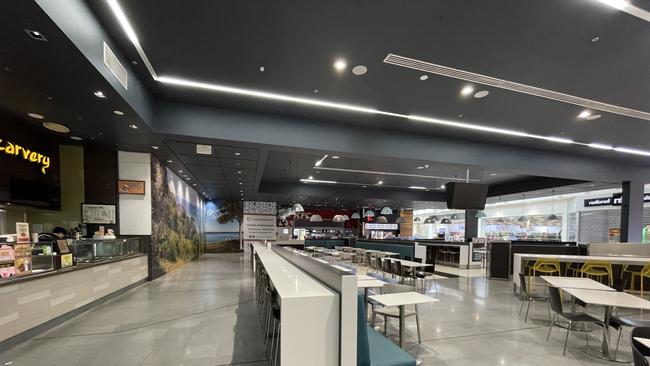 Empty food court at the Capalaba Central Shopping Centre.