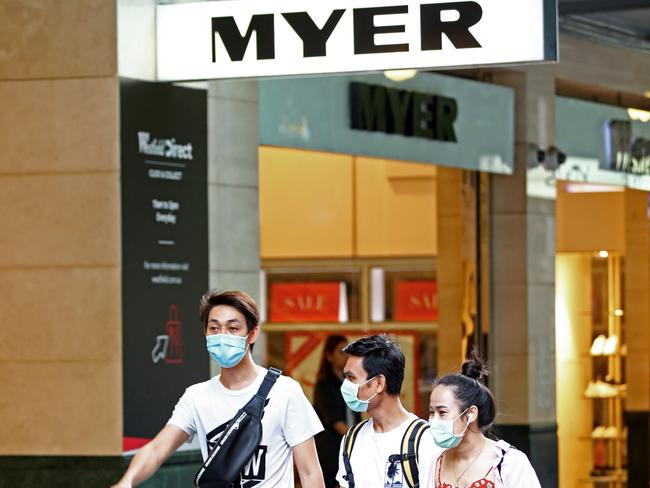 Department store Myer will close its doors nationwide due to the effect of the COVID-19 virus, which Scot Morrison describes as a “long-term battle”. Picture: Toby Zerna