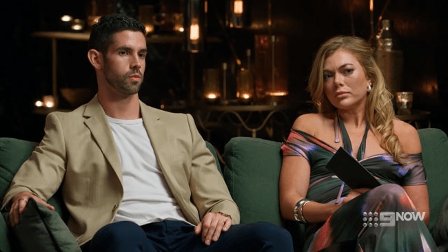 Jacqui Burfoot and Ryan Donnelly left each other at Final Vows. Picture: Nine/ MAFS