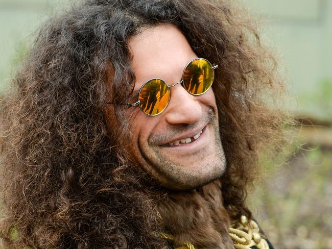 ADELAIDE, AUSTRALIA - NewsWire Photos AUGUST 17, 2021: Savas Caruso outside the Elizabeth Magistrates Court after his hearing was adjourned because he didn't want to wear a mask in court. He is the musician who only wears underwear while performing in his driveway. Picture: NCA NewsWire /Brenton Edwards