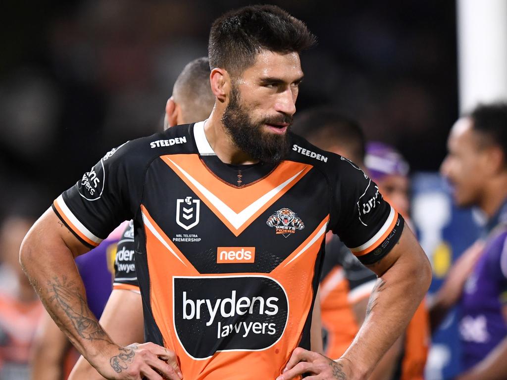 James Tamou is hoping the Tigers can make a late run for the finals. Picture: NRL Photos