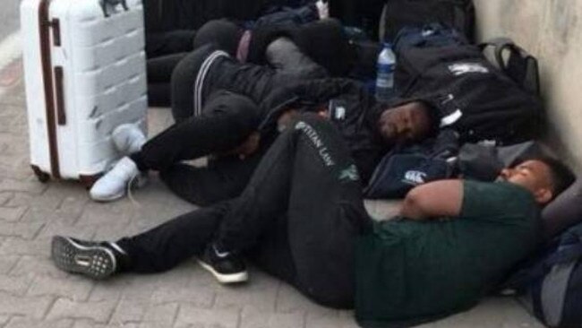 The Zimbabwe rugby team spent a night sleeping on the streets of Tunisia.