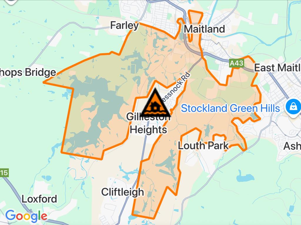 NSW floods: Suburbs at risk. Picture: Hazards Near Me NSW