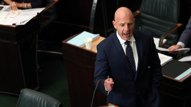 Premier Peter Gutwein in state parliament on Wednesday, March 17, 2021. PHOTO: David Killick