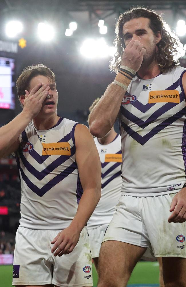 Freo’s loss to the Saints has them firmly in the firing line. Picture: James Wiltshire/AFL Photos via Getty Images