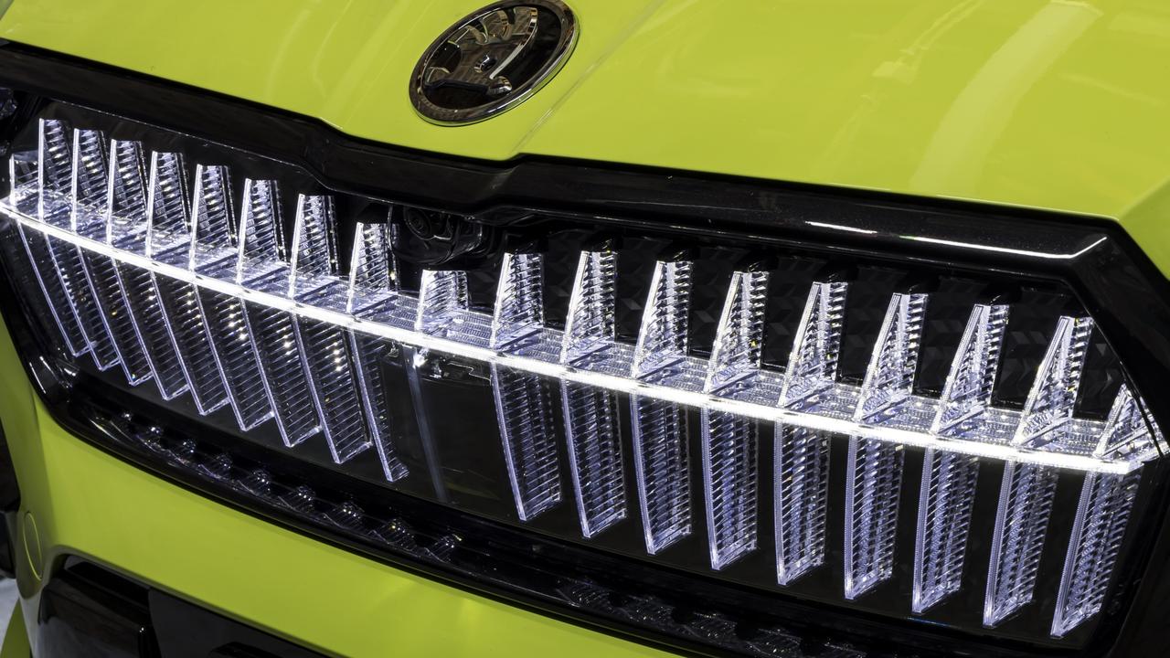 An illuminated grille is standard on the Skoda Enyaq RS. Photo: Supplied