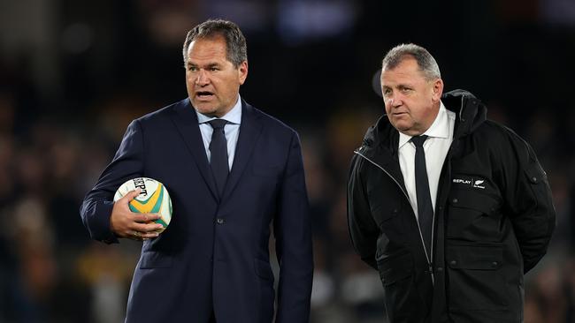 Dave Rennie and Ian Foster in September last year. Picture: Cameron Spencer/Getty Images