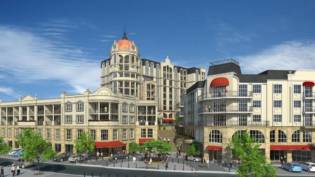 The original 2006 artist impression of the Emerald Lakes French Quarter.