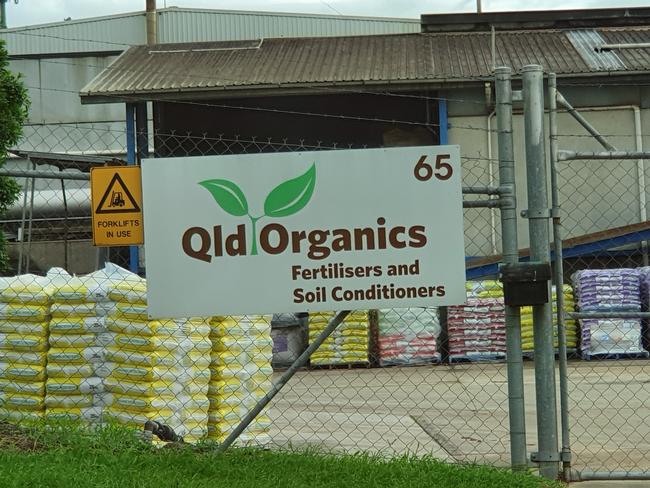 The man died on site at Queensland Organics factory on Potassium St in Narangba. Picture: Nathan Evans