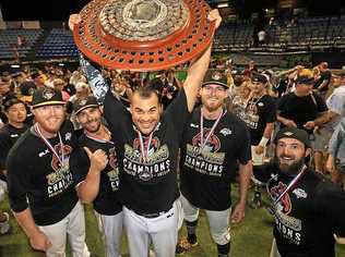 The Brisbane Bandits celebrate their latest national league grand final series triumph. Picture: SMPMAGES.COM