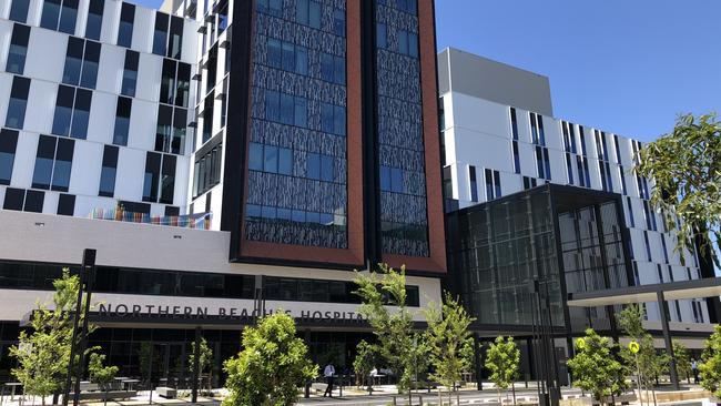 Exterior of Northern Beaches Hospital in Frenchs Forest. Picture: Julie Cross.