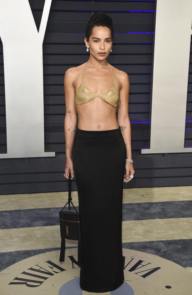 Only Zoe Kravitz could pull off this ensemble. Picture: AP