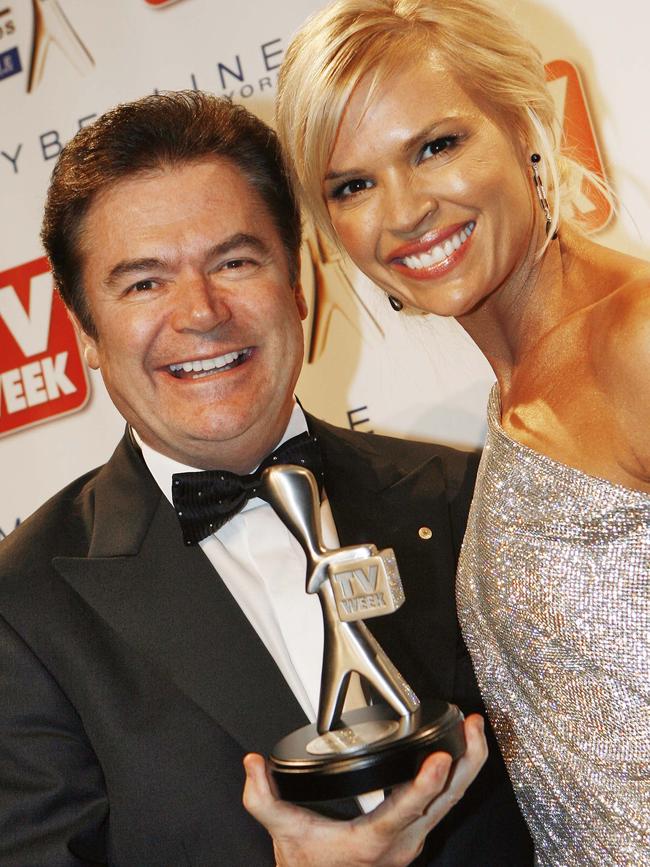 Kruger with Dancing with the Stars co-host Daryl Somers at the Logie Awards in 2007. (Picture: Supplied)