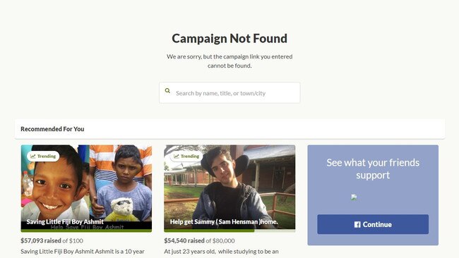 Israel Folau's GoFundMe campaign appears to have been taken down.