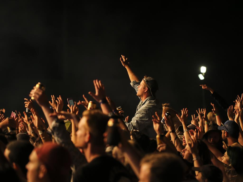 Crowd at Amy Shark’s performance at Winton way out West Festival in 2023. Pic Mark Cranitch.