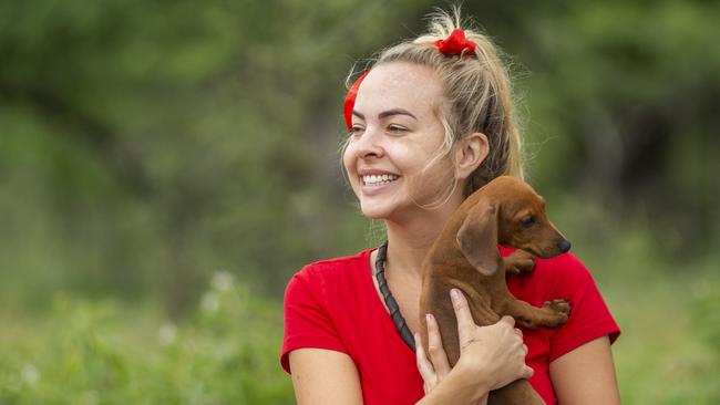 Angie Kent on I'm A Celebrity … Get Me Out Of Here! Pic: Network Ten.