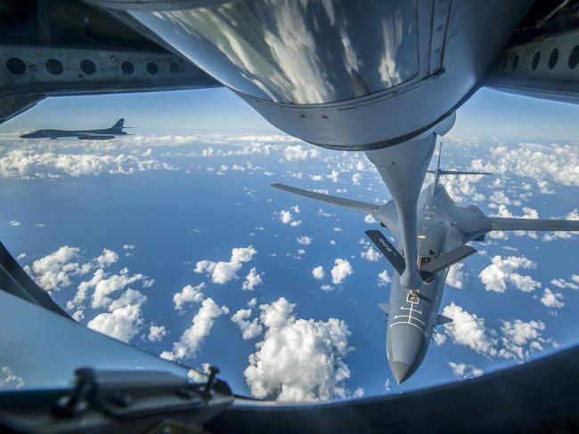 A defence budget stall could hit America’s ability to conduct exercises and drills across the Asian-Pacific. Picture: AFP/Peter Reft/US Air Force