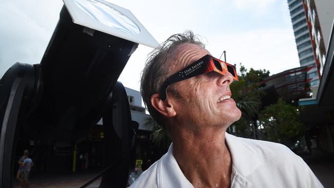 Astronomy enthusiast Geoff Carr is hoping for clear sky's ahead of the partial solar eclipse on Wednesday - Darwin will be the only city in Australia to receive more than 50% of the eclipse.