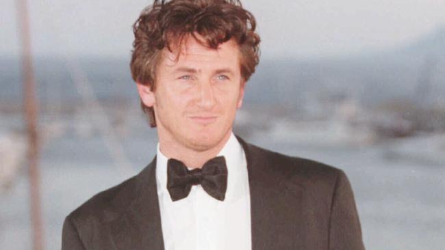 Sean Penn after winning the Best Actor award during the 1997 Cannes film festival.