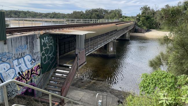 The footbridge is not a visual beauty, but it’s adored by locals and tourists and has become something of a ‘selfie spot’. Picture: Chris Knight