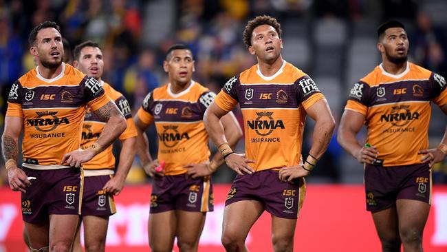 The Broncos were a mess against the Eels. Picture: AAP Image/Dan Himbrechts