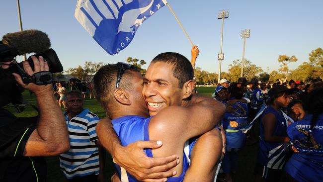 South player Charlie Maher celebrates his team’s win over Pioneer at the weekend. Picture: Justin Brierty