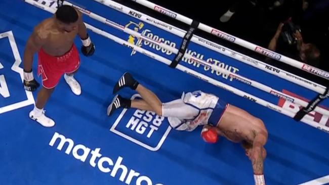 Anthony Joshua ended it with a single punch.