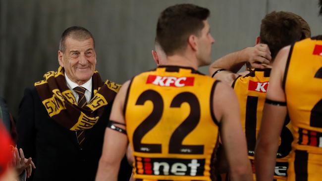 Jeff Kennett has ended his term as Hawthorn president. Picture: Michael Willson/AFL Photos via Getty Images