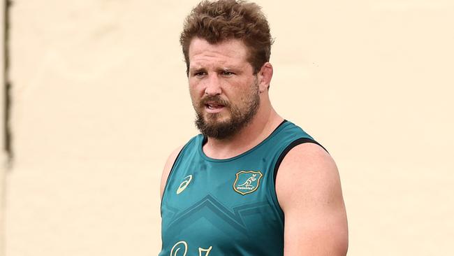 SAINT-ETIENNE, FRANCE - SEPTEMBER 14: James Slipper during a Wallabies training session ahead of the Rugby World Cup France 2023, at Stade Roger Baudras on September 14, 2023 in Saint-Etienne, France. (Photo by Chris Hyde/Getty Images)