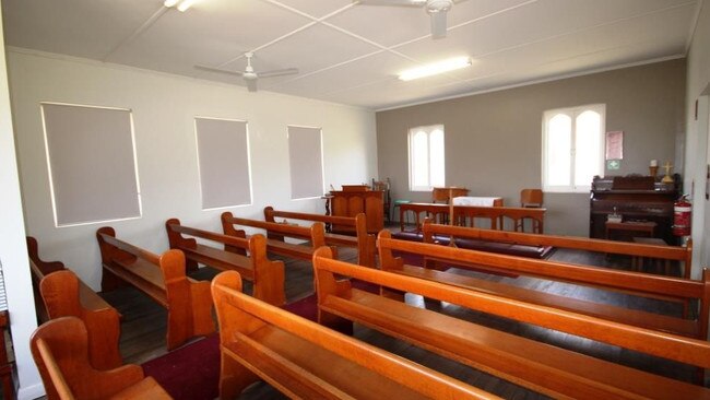 Inside the church. The last service was held in December 2021.