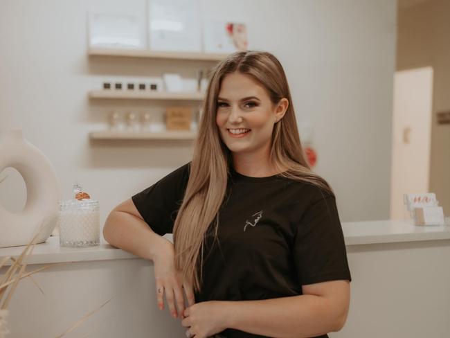 Jodie Maree McKenzie, 27, in herTieri business, Aurora Beauty Parlour. Photo contributed by Jodie Maree McKenzie.