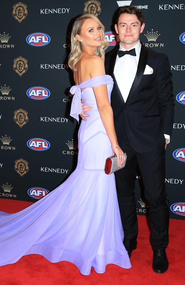 Jules went for a more classic red carpet look at the 2019 Brownlow award. Picture: Mark Stewart.