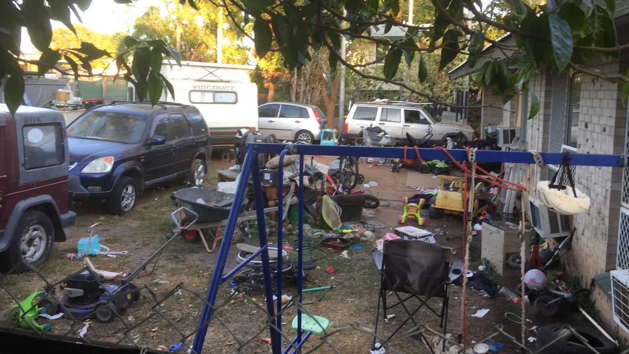 A neighbour says rats inhabit a group of dead cars in the Karama yard. Picture: Supplied