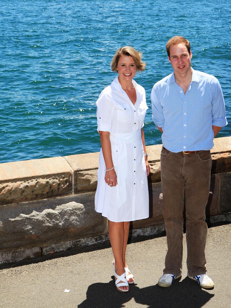 Former NSW premier Kristina Keneally with Prince William in Sydney.