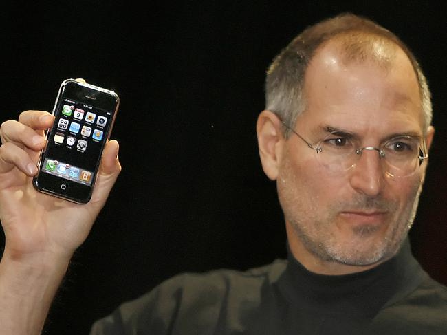 Steve Jobs and the first iPhone.