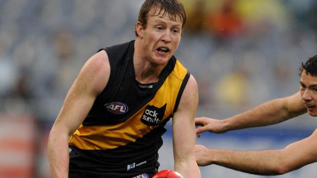 Daniel Connors playing for Richmond in 2010. Picture: Michael Dodge