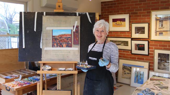 Supplied Editorial Ingrid Smith Rijneveld in her Gippsland studio.