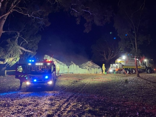 Police are investigating the cause of a shed fire at McLaren Flat this morning. Source: CFS