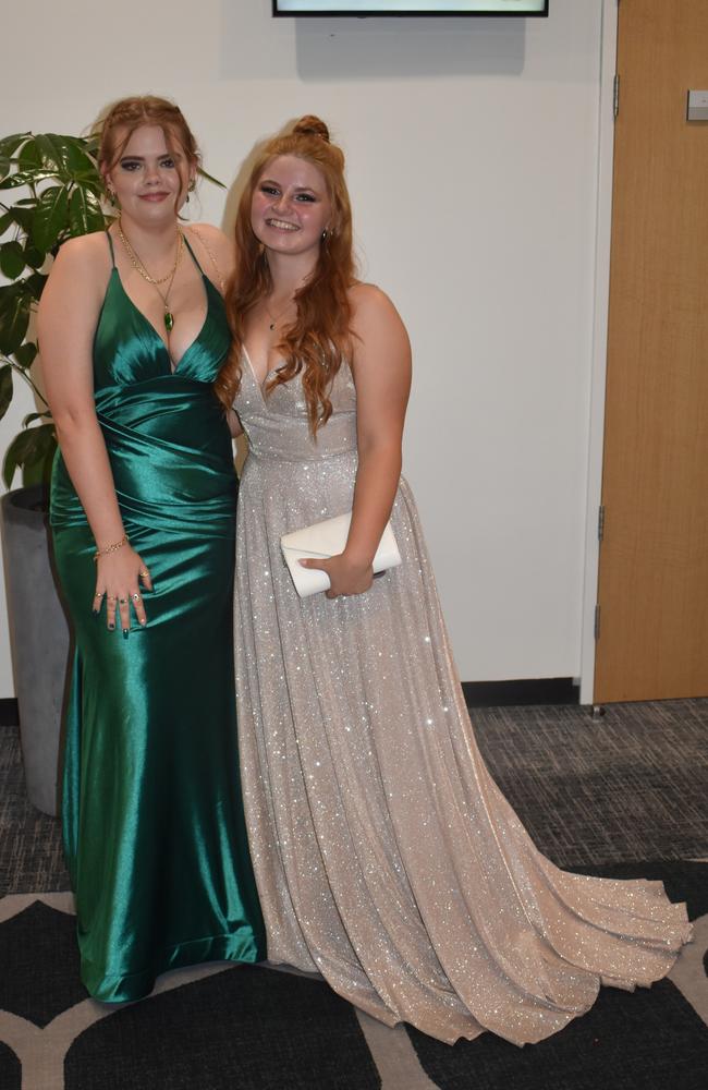 Sharnaye Wintzloff and Sophie Skorpol at the 2022 Nambour State College formal. Picture: Eddie Franklin