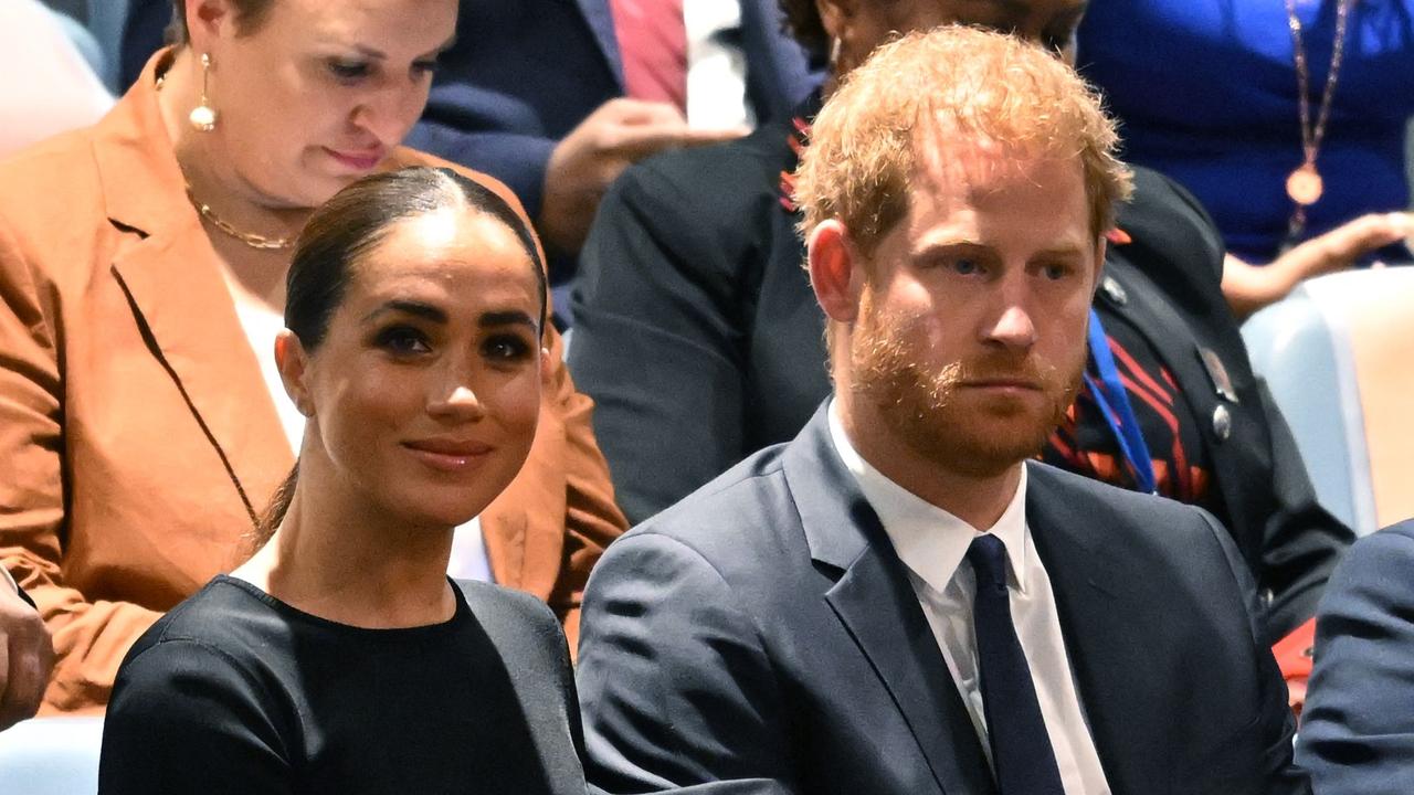 Prince Harry and Meghan Markle attend the UN Nelson Mandela Prize award ceremony at the United Nations in New York last week. Picture: AFP