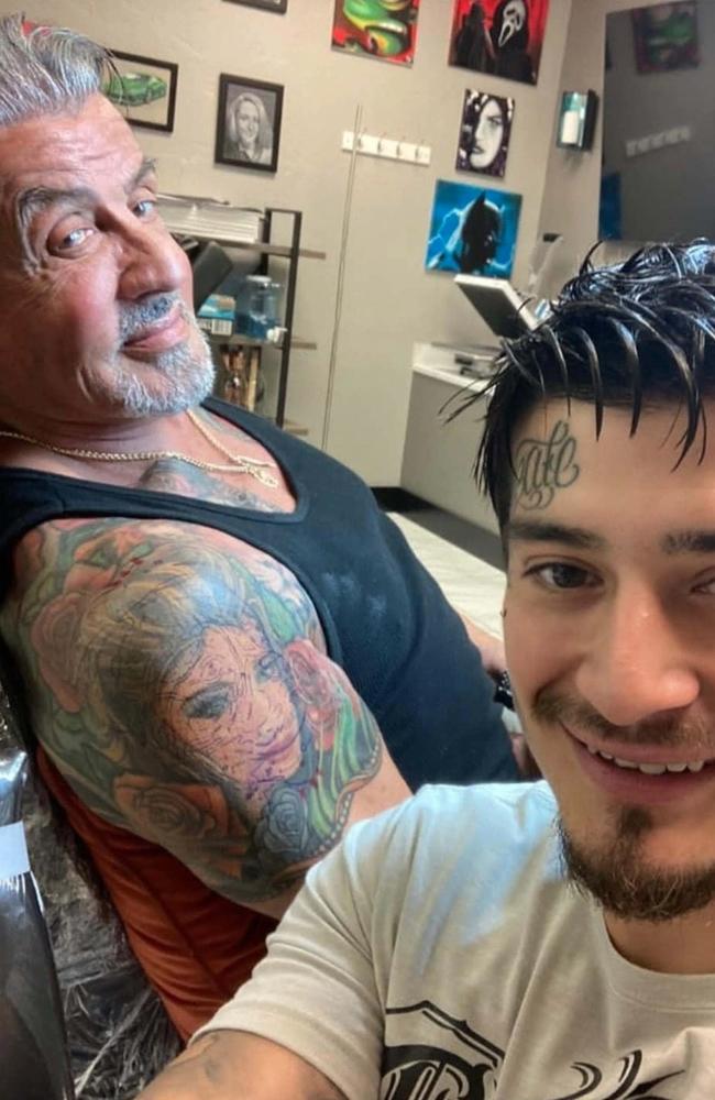 Sylvester Stallone’s already had his tattoo of his wife covered over. Picture: Instagram