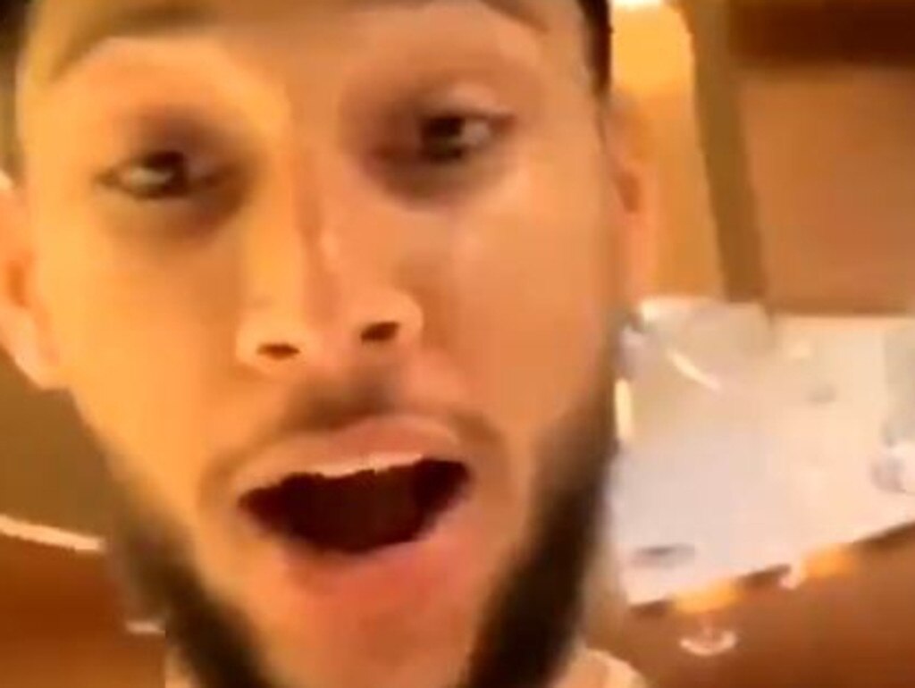 Ben Simmons was shocked at what unfolded at Crown last night. Picture: Instagram.