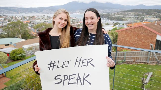 Sexual assault survivor and beneficiary of a scrap in Tasmania's gag laws Grace Tame and Walkley winning journalist Nina Funnell have worked tirelessly to give sexual assault survivors a voice. Picture: Supplied