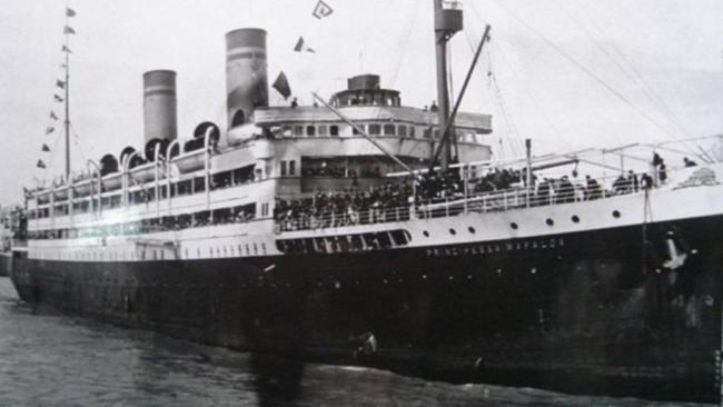 A 1927 pic of Italian luxury liner SS Principessa Mafalda. Public domain image.