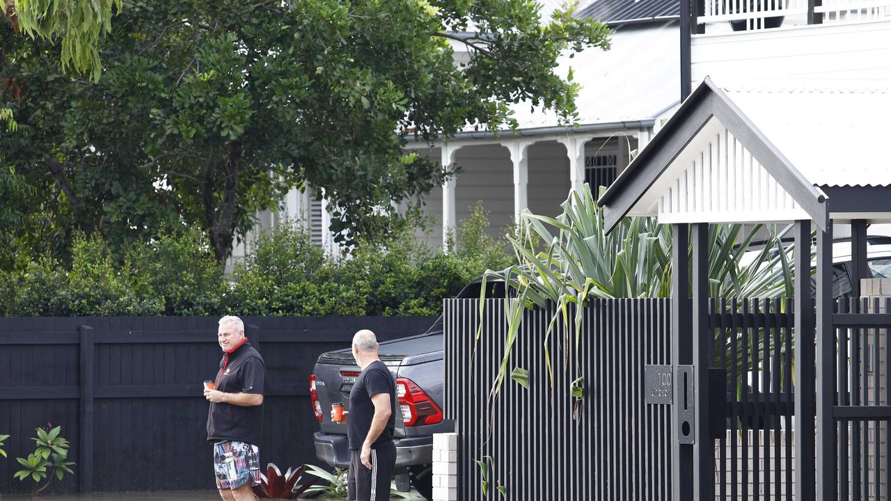 Residents outside their home in Lindsay Street, Bulimba. Picture: Tertius Pickard