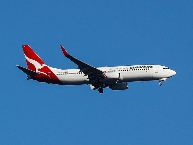 SYDNEY, AUSTRALIA - NewsWire Photos, SEPTEMBER, 12 2021: Qantas fly's over Bronte Beach in Sydney: NCA NewsWire / Gaye Gerard