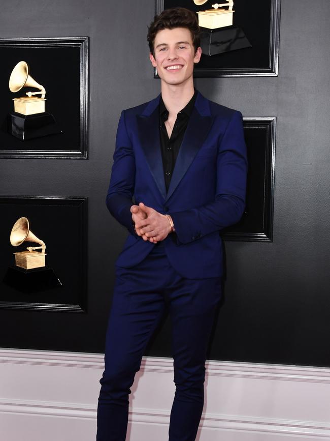 Canadian singer-songwriter Shawn Mendes hits up the Grammys. Picture: Getty