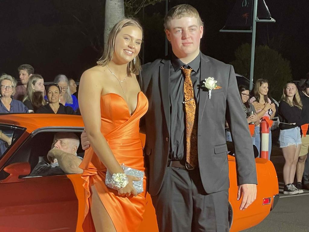 Students on the red carpet of the 2023 Xavier College School Formal at the Hervey Bay Boat Club